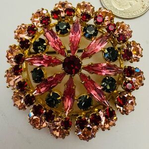 Vintage Austria Crystal Brooch